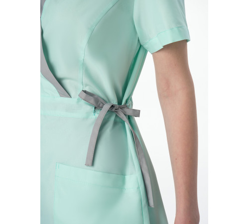 Костюм женский MedLine Арина (тк.Смесовая, 120), серый/мятный в Алупке