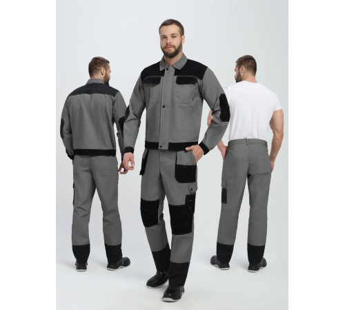 Костюм Вестгард-1 (тк.Канвас,260) брюки, т.серый/черный в Херсоне