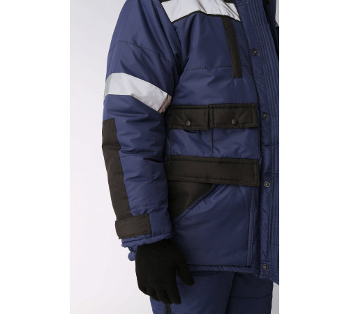Костюм зимний Беркорт-2 (тк.Таслан,135) п/к, т.синий/черный в Алупке