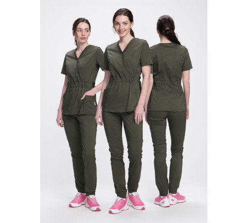 Костюм женский хирургический MedLine (тк.Стрейч,120), хаки в Керчи