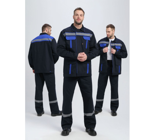 Костюм Итрорис-1 СОП (тк.Саржа,250) брюки, т.синий/васильковый в Саках
