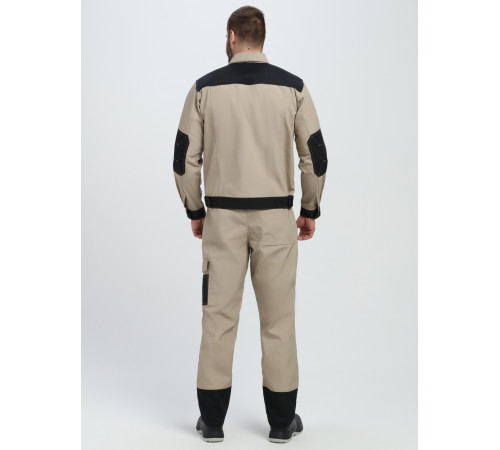 Костюм Вестгард-1 (тк.Канвас,260) брюки, бежевый/черный в Мелитополе
