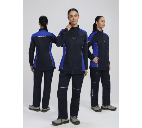 Костюм женский ProfLineSpecialist-1 (тк.Смесовая,240) брюки, т.синий/васильковый в Мелитополе