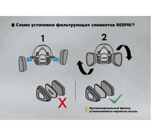 Комплект для защиты дыхания RESPIK® M800 A1P2 R в Мелитополе