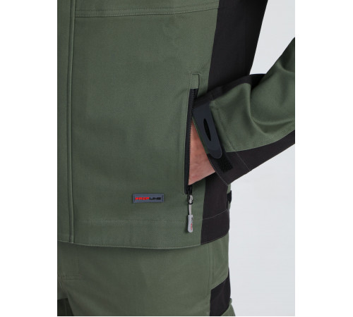 Костюм ProfLineLeader-1 (тк.Хлопок/Спандекс,260) брюки, хаки/черный в Донецке