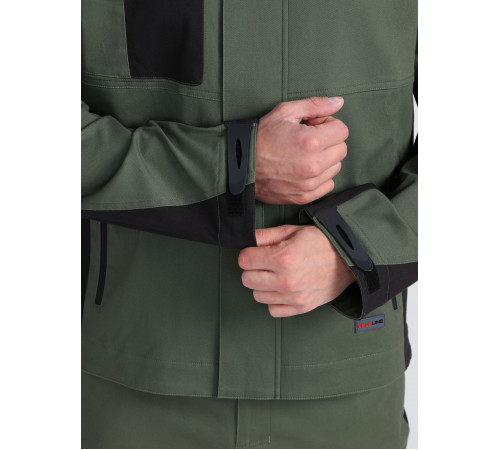 Костюм ProfLineLeader-1 (тк.Хлопок/Спандекс,260) брюки, хаки/черный в Донецке