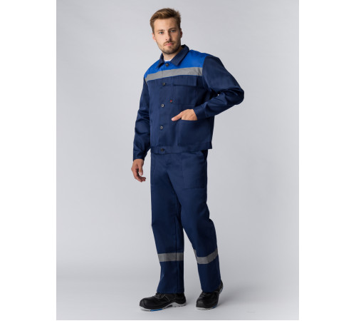 Костюм Квайл-2 СОП (тк.Смесовая,210) п/к, т.синий/васильковый в Евпатории