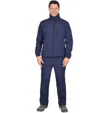 Костюм СИРИУС-АЗОВ синий софтшелл, 350 г/м2
