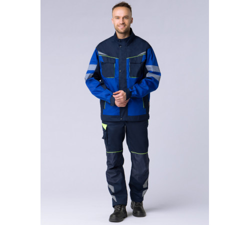 Куртка укороченная мужская ProfLineSpecialist (тк.Смесовая,240), т.синий/васильковый в Евпатории