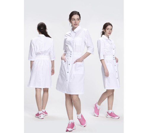 Халат женский 004 (тк.Смесовая,120) MedLine, белый в Симферополе