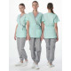 Костюм женский MedLine Арина (тк.Смесовая, 120), серый/мятный в Евпатории