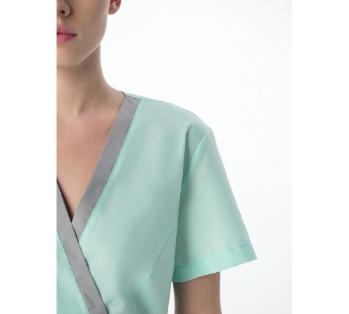 Костюм женский MedLine Арина (тк.Смесовая, 120), серый/мятный в Евпатории