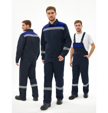 Костюм Липецк-2 СОП CH (тк.Смесовая,280) п/к, т.синий/васильковый