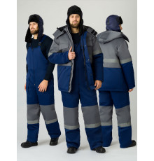 Костюм зимний Нордхард-2 СОП (тк.Смесовая,250) п/к, т.синий/серый