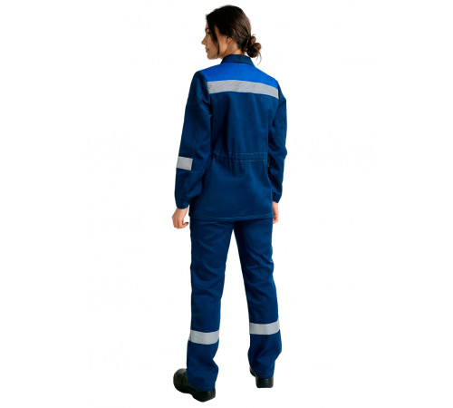 Костюм рабочий женский летний RONTA KS815 с брюками темно-синий, васильковый