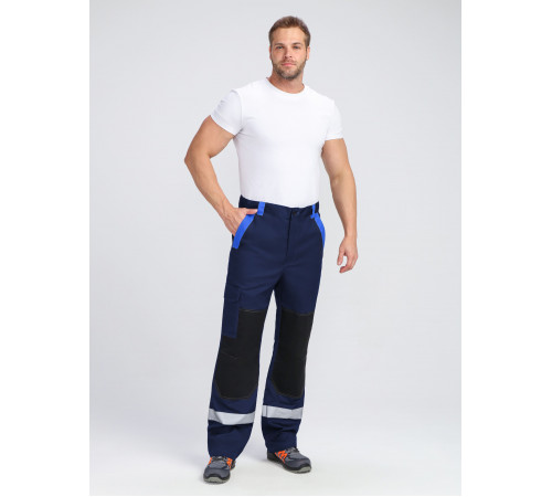Костюм ProfLineBase-1 (тк.Твил,210) брюки, т.синий/черный/васильковый в Керчи