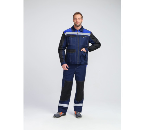 Костюм ProfLineBase-1 (тк.Твил,210) брюки, т.синий/черный/васильковый в Керчи