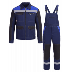 Костюм ProfLineBase-2 (тк.Твил,210) п/к, т.синий/черный/васильковый