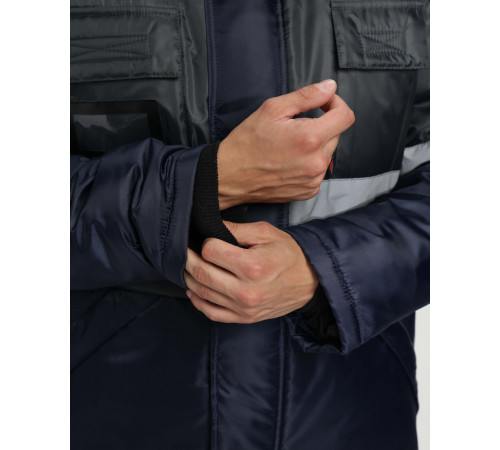 Костюм зимний Мегрес-2 СОП (тк.OxLine,90) п/к, т.серый/т.синий в Саках