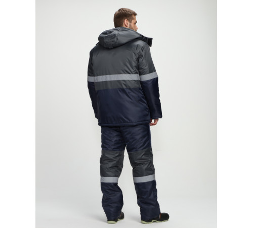 Костюм зимний Мегрес-2 СОП (тк.OxLine,90) п/к, т.серый/т.синий в Саках