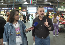 Гастрономические приключения актера Игоря Ливанова на Зеленом базаре в Баку. Репортаж «Москва-Баку»