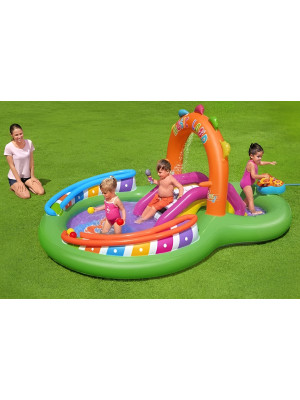Надувной игровой центр Bestway Sing 'n Splash 295×190×137 см, 349 л, с горкой и музыкальными игрушками, от 2 лет Надувной игровой центр Bestway Sing 'n Splash 295×190×137 см, 349 л, с горкой и музыкальными игрушками, от 2 лет