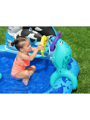 Детский надувной игровой центр Bestway Polar Pals 134×131×73 см, 84 л, с игрушками, от 2 лет