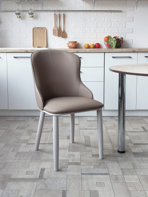 Стул металлический Baizheng 87×47×46 см, искусственная кожа, коричневый, до 150 кг