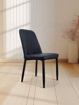 Стул металлический Baizheng 87×47×46 см, искусственная кожа, черный, до 150 кг