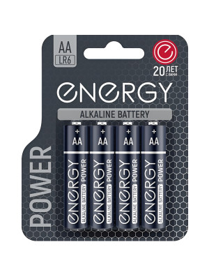 Батарейка алкалиновая АА LR6/4B упак 4 шт Power Energy