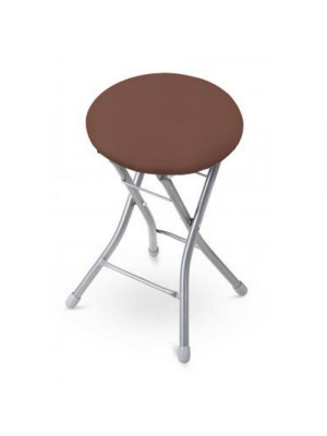 Табурет металлический складной Nika 33×33×48 см, мягкое сиденье, коричневый, до 120 кг Табурет металлический складной Nika 33×33×48 см, мягкое сиденье, коричневый, до 120 кг