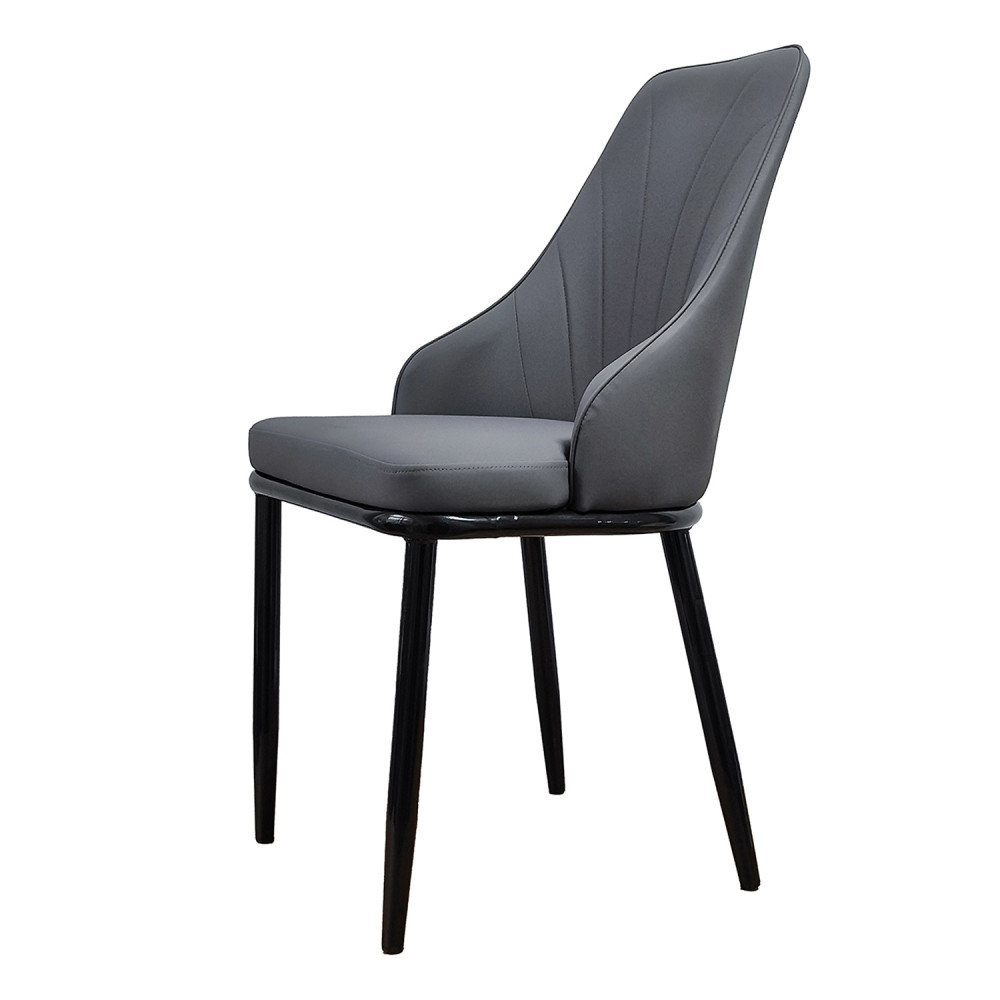 Стул металлический Baizheng 88×47×45 см, искусственная кожа, серый, до 150 кг