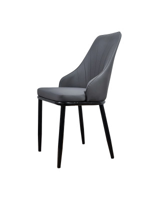 Стул металлический Baizheng 88×47×45 см, искусственная кожа,серо-бежевый, до 150 кг