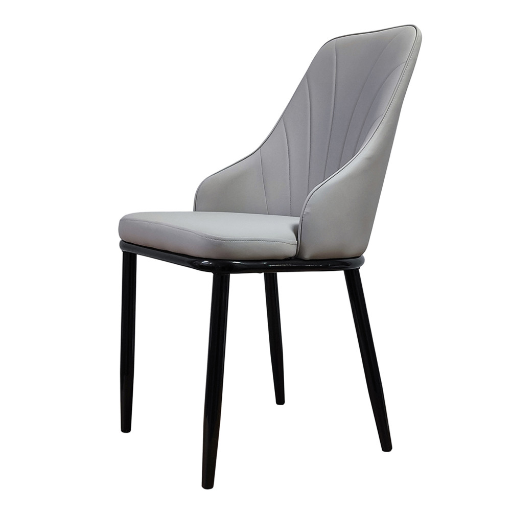 Стул металлический Baizheng 88×47×45 см, искусственная кожа, серый, до 150 кг