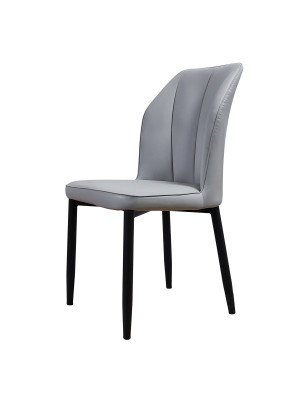 Стул металлический Baizheng 89×43×45 см, искусственная кожа, светло-серый, до 150 кг