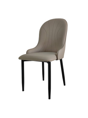 Стул металлический Baizheng 89×46×45 см, искусственная кожа, бежевый, до 150 кг