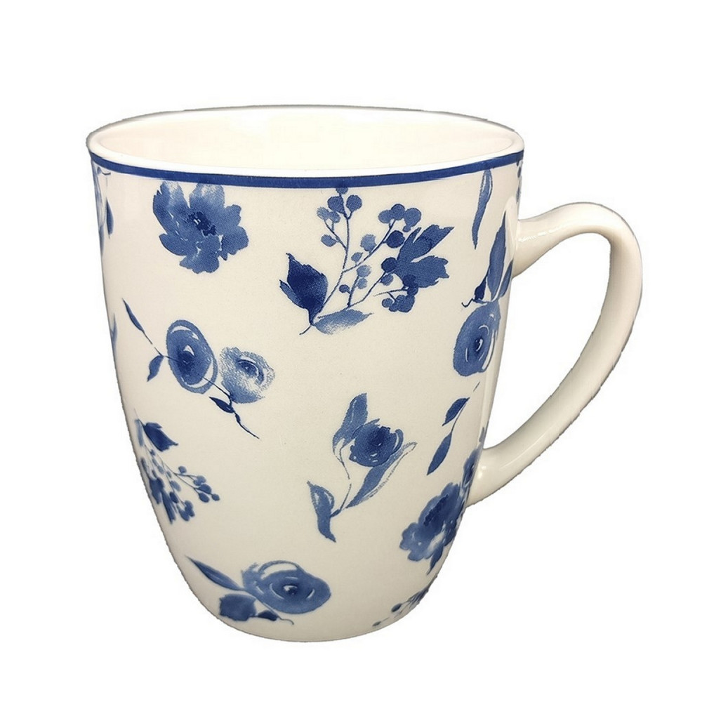 Кружка фарфоровая 340 мл Blue calico Коралл