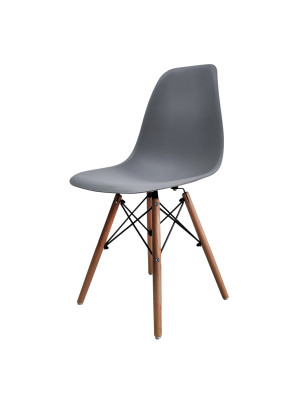 Стул Eames из полипропилена 43×46×84 см, серый, до 100 кг