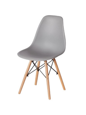 Стул Eames из полипропилена 43×46×84 см, светло-серый, до 100 кг Стул Eames из полипропилена 43×46×84 см, светло-серый, до 100 кг