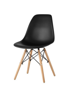 Стул Eames из полипропилена 43×46×84 см, черный, до 100 кг Стул Eames из полипропилена 43×46×84 см, черный, до 100 кг