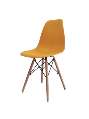Стул Eames из полипропилена 43×46×84 см, желтый, до 100 кг