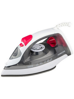 Утюг 1,8 кВт с керамическим покрытием, пар, бело-серый HS-4012 HomeStar