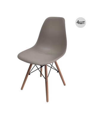Стул полипропилен до100 кг комплект 4 шт бежевый Eames Стул полипропилен до100 кг комплект 4 шт бежевый Eames