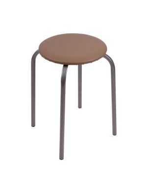 Табурет металлический Nika 32×32×46 см, мягкое сиденье, бежевый, до 100 кг Табурет металлический Nika 32×32×46 см, мягкое сиденье, бежевый, до 100 кг