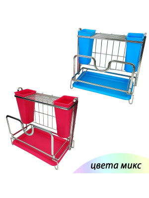 Подставка металлическая для столовых приборов 28,5х18х28 см поддон Baizheng Подставка металлическая для столовых приборов 28,5х18х28 см поддон Baizheng