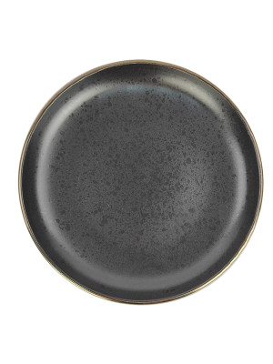 Тарелка керамическая десертная 18 см Elite black Коралл