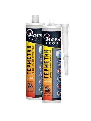 Герметик силиконовый универсальный белый 280мл Hardy