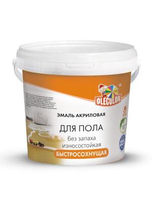 Эмаль для пола акриловая OLECOLOR желто-коричневая 1,0кг Эмаль для пола акриловая OLECOLOR желто-коричневая 1,0кг