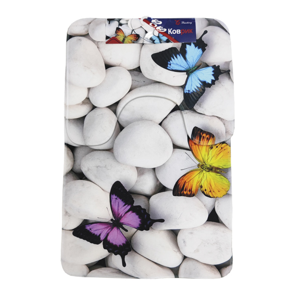 Коврик для ванной 60*90/60*45 см камни BZY0930-7 Baizheng