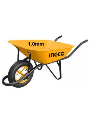 Тачка строительная INGCO 1 кол. 130л (65л), 130кг 4.00-8/пневмо,.корыто 1мм. HHWB64008 Тачка строительная INGCO 1 кол. 130л (65л), 130кг 4.00-8/пневмо,.корыто 1мм. HHWB64008